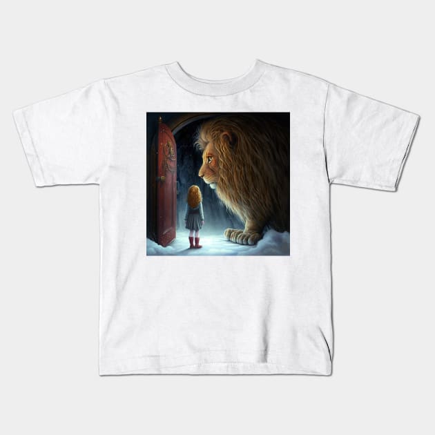 The Lion, the Witch and the Wardrobe Kids T-Shirt by Liana Campbell